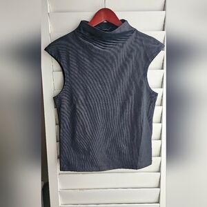 J.Crew Top Knit Jersey Cotton Sleeveless Black size M